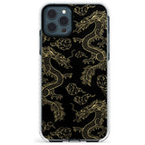 Black and Gold Dragon Pattern Impact Phone Case for iPhone 11 Pro Max