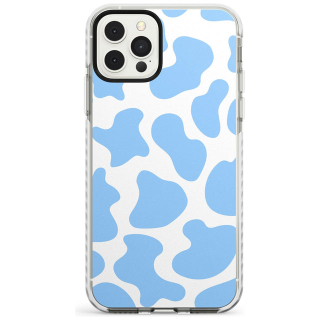 Blue and White Cow Print Impact Phone Case for iPhone 11 Pro Max