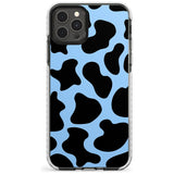 Blue and Black Cow Print Impact Phone Case for iPhone 11 Pro Max