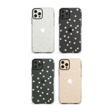 White Stars on Clear Impact Phone Case for iPhone 11, iphone 12