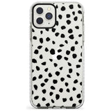 Black on Transparent Dalmatian Polka Dot Spots Impact Phone Case for iPhone 11 Pro Max