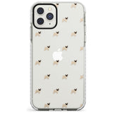 Pug Dog Pattern Clear Impact Phone Case for iPhone 11 Pro Max