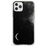 Night Sky Galaxies: Crescent Moon Phone Case iPhone 11 Pro Max / Impact Case,iPhone 11 Pro / Impact Case,iPhone 12 Pro / Impact Case,iPhone 12 Pro Max / Impact Case Blanc Space