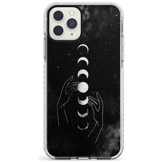 Moon Phases and Hands Impact Phone Case for iPhone 11 Pro Max