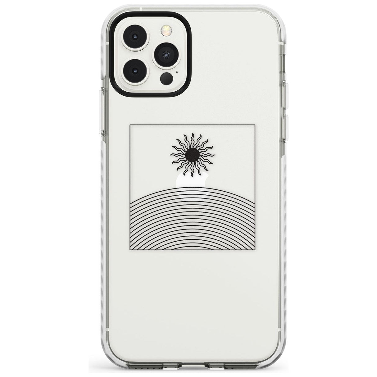 Framed Linework: Rising Sun Slim TPU Phone Case for iPhone 11 Pro Max