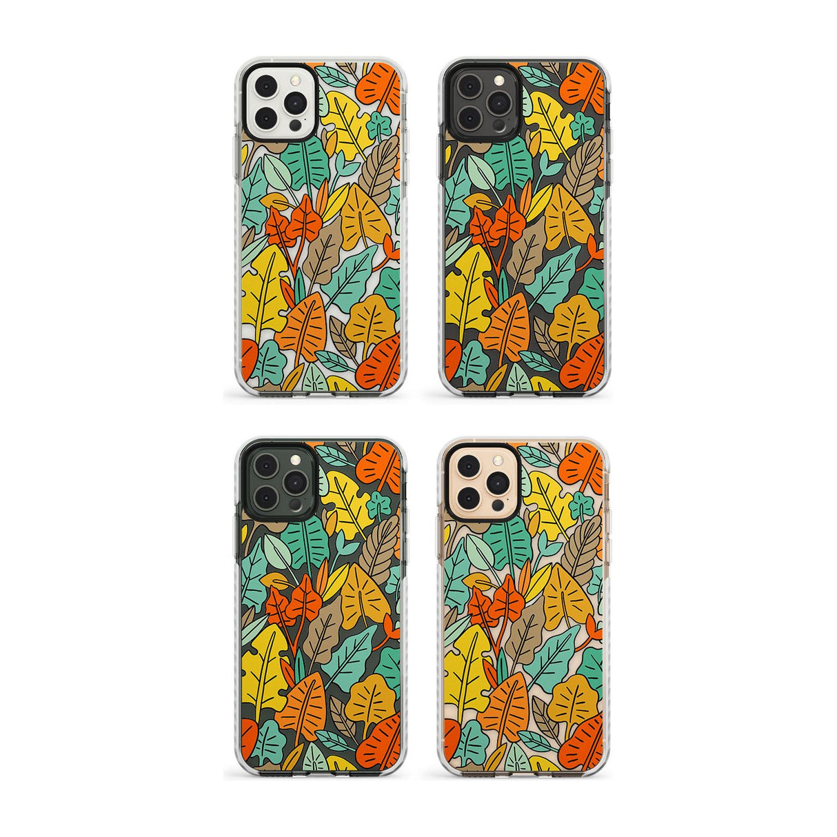 Abstract Leaves Impact Phone Case for iPhone 11, iphone 12