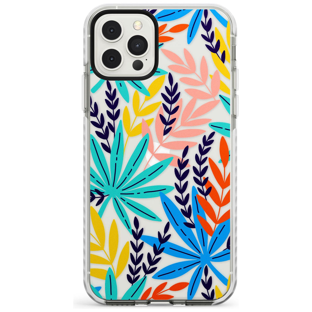 Tropical Palm Leaves Impact Phone Case for iPhone 11, iphone 12