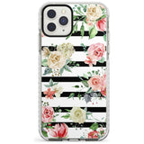 Bold Stripes & Flower Pattern Impact Phone Case for iPhone 11 Pro Max