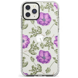 Purple Blossoms Transparent Floral Impact Phone Case for iPhone 11 Pro Max