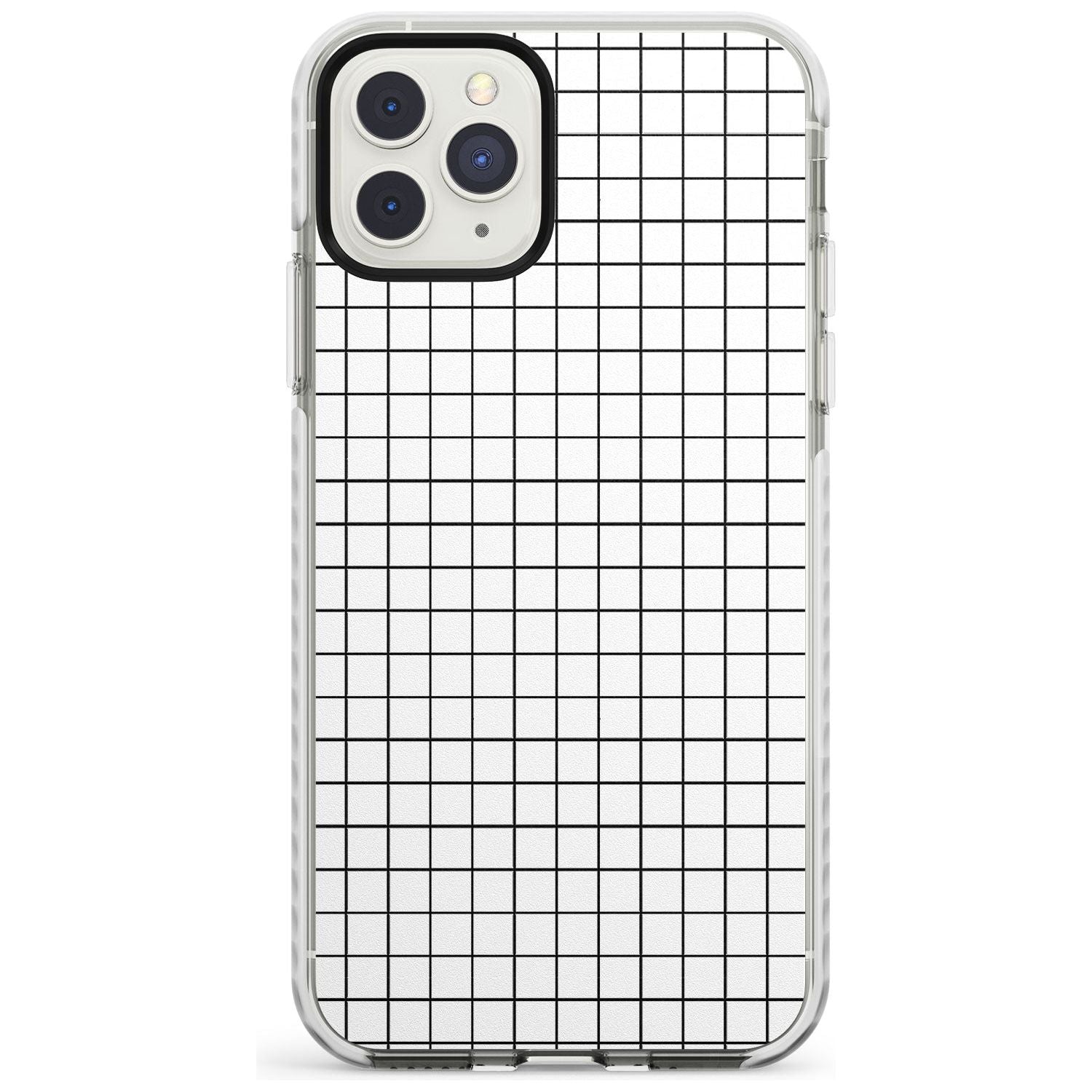 Simplistic Small Grid Designs White Impact Phone Case for iPhone 11 Pro Max