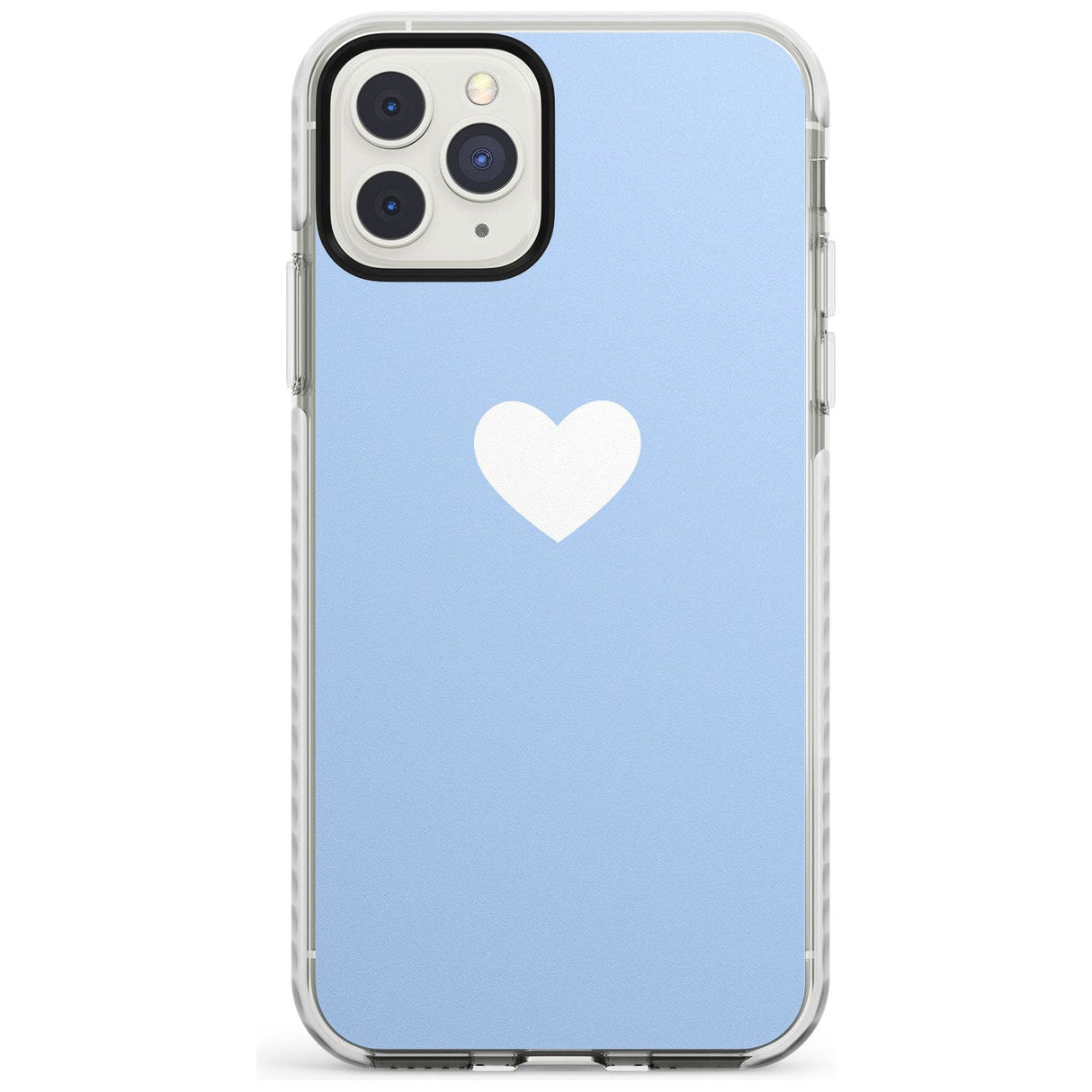 Single Heart Design: White & Baby Blue