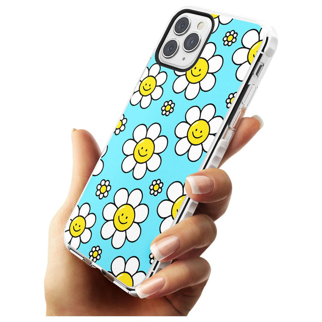 Daisy Faces Kawaii Pattern Impact Phone Case for iPhone 11 Pro Max