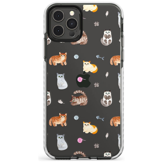 Cats with Toys - Clear Slim TPU Phone Case for iPhone 11 Pro Max