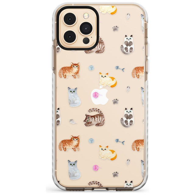 Cats with Toys - Clear Slim TPU Phone Case for iPhone 11 Pro Max