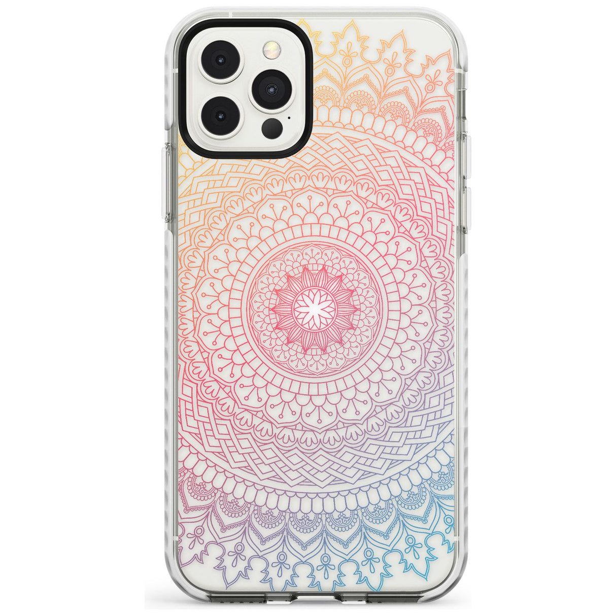 Large Rainbow Mandala Transparent Design Slim TPU Phone Case for iPhone 11 Pro Max