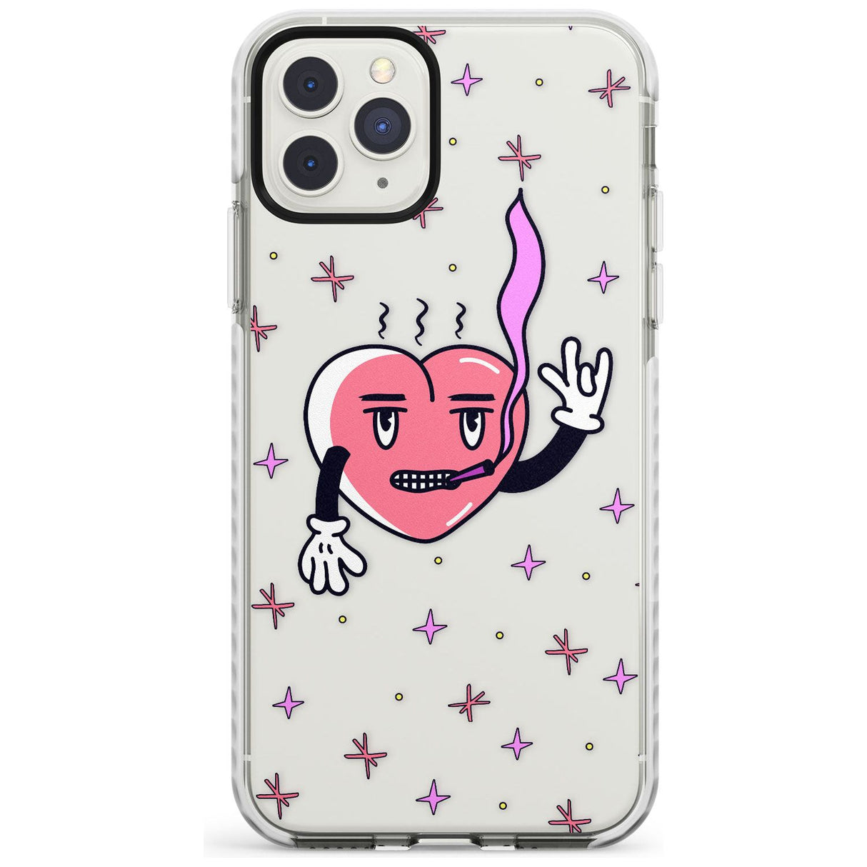 Rock n Roll Heart (Clear) Impact Phone Case for iPhone 11 Pro Max