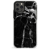 Black Onyx Marble Texture Slim TPU Phone Case for iPhone 11 Pro Max