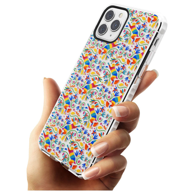 Floral Rabbit Pattern in Rainbow Slim TPU Phone Case for iPhone 11 Pro Max