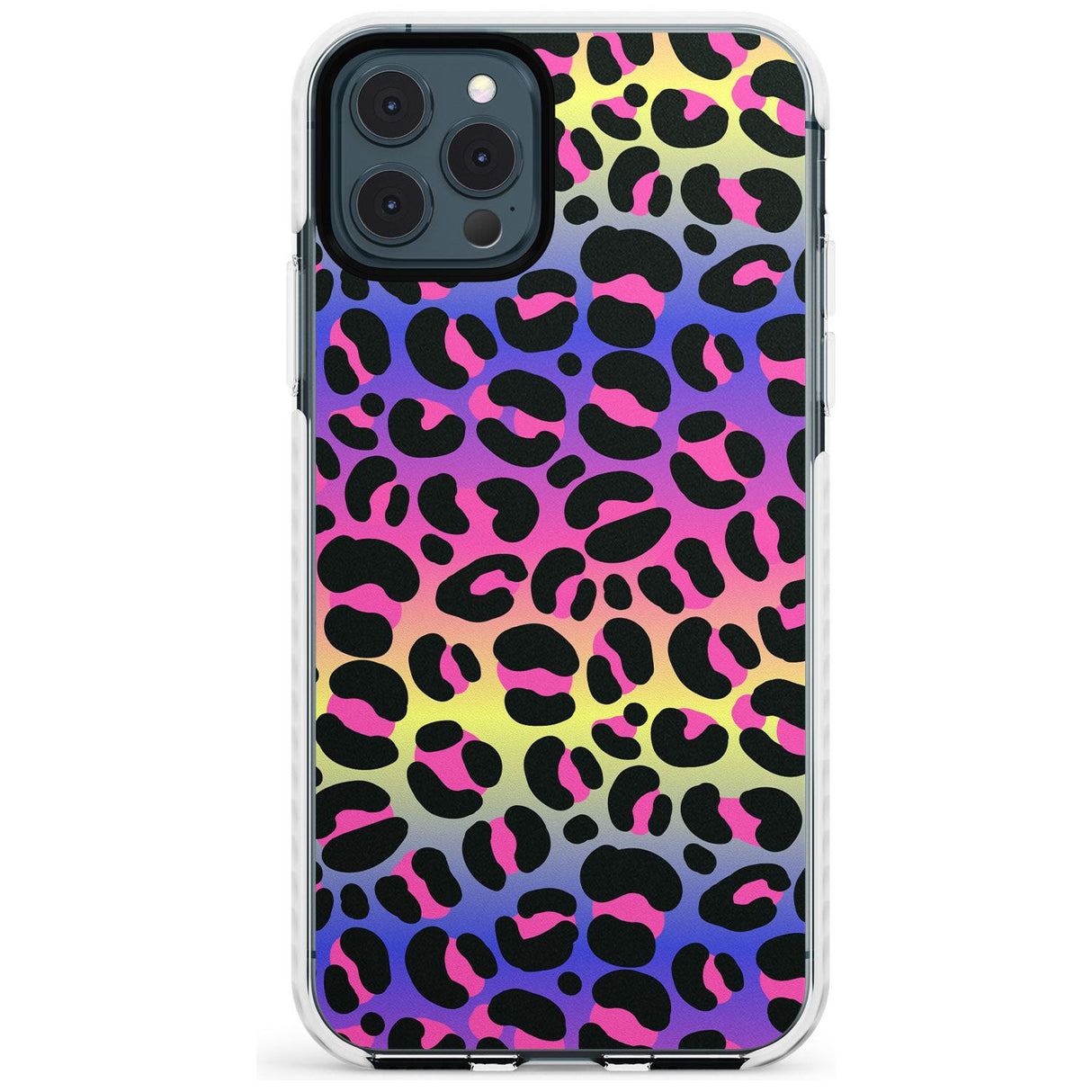 Rainbow Gradient Leopard Print Slim TPU Phone Case for iPhone 11 Pro Max