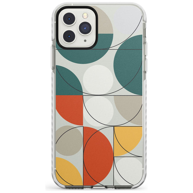 Abstract Half Circles Impact Phone Case for iPhone 11 Pro Max