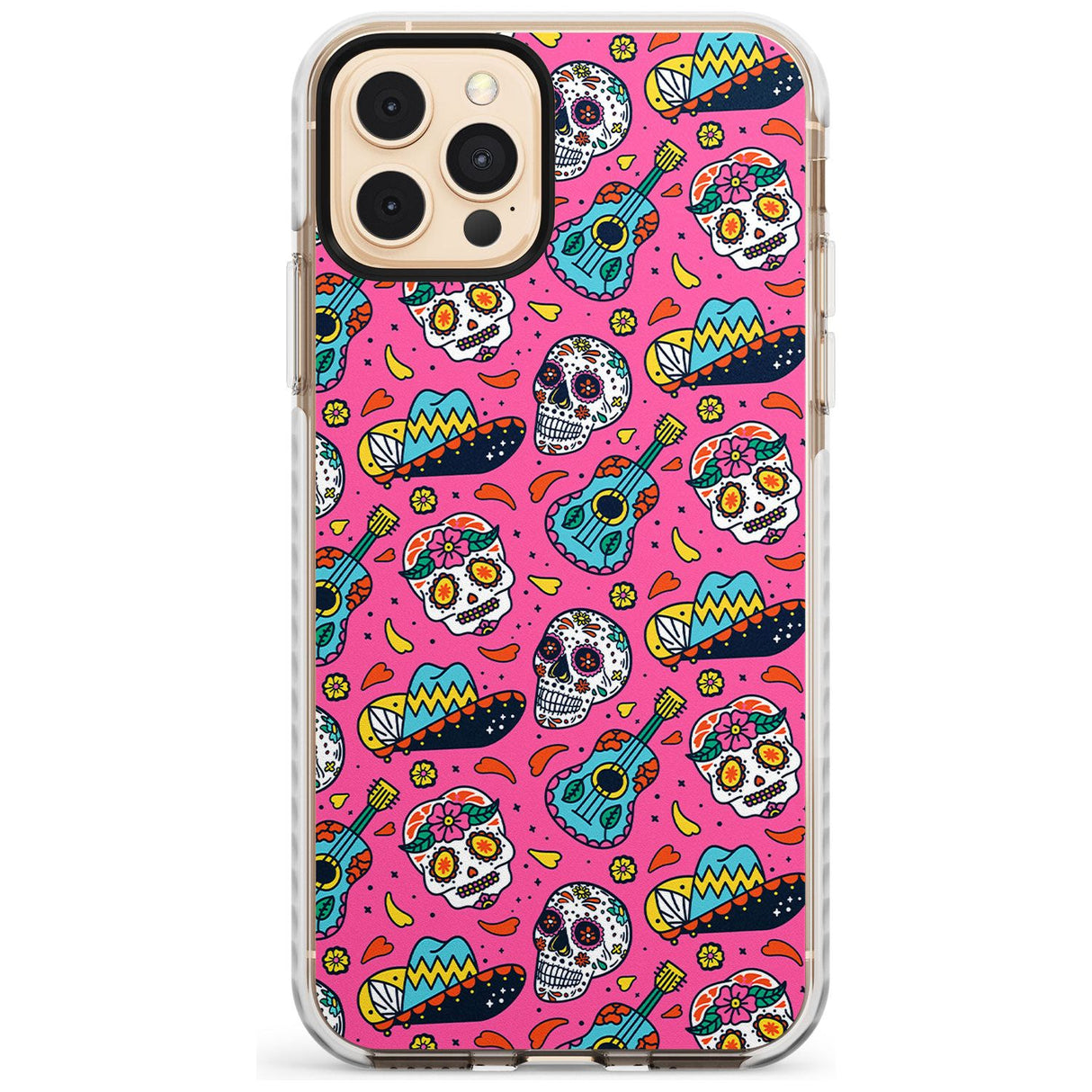 Pink Day of The Dead Pattern Impact Phone Case for iPhone 11 Pro Max