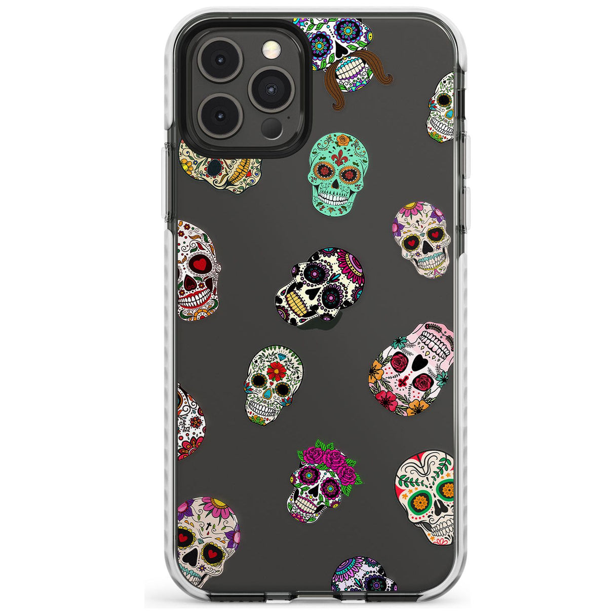 Mixed Sugar Skull Pattern Impact Phone Case for iPhone 11 Pro Max