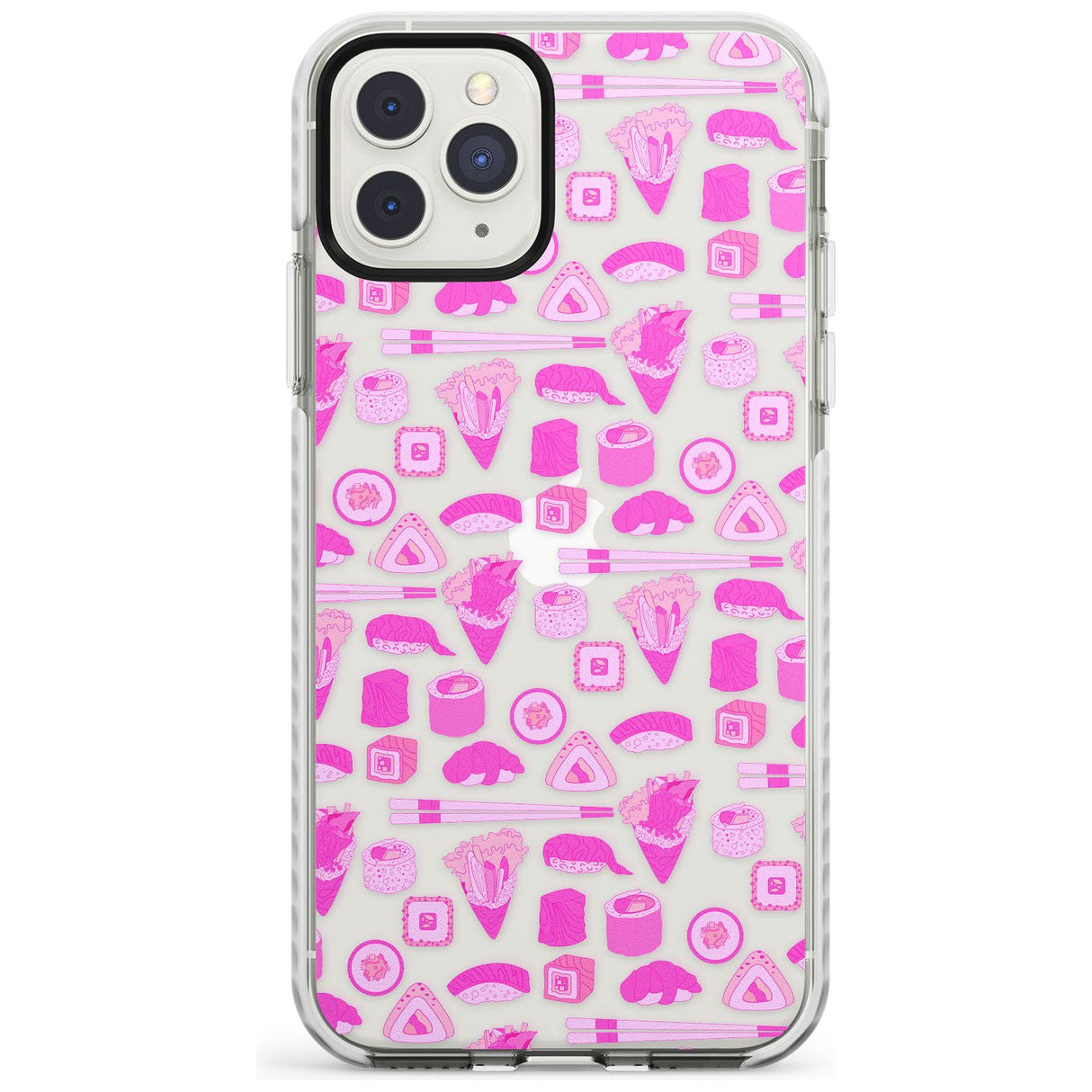 Bright Pink Sushi Pattern Impact Phone Case for iPhone 11 Pro Max