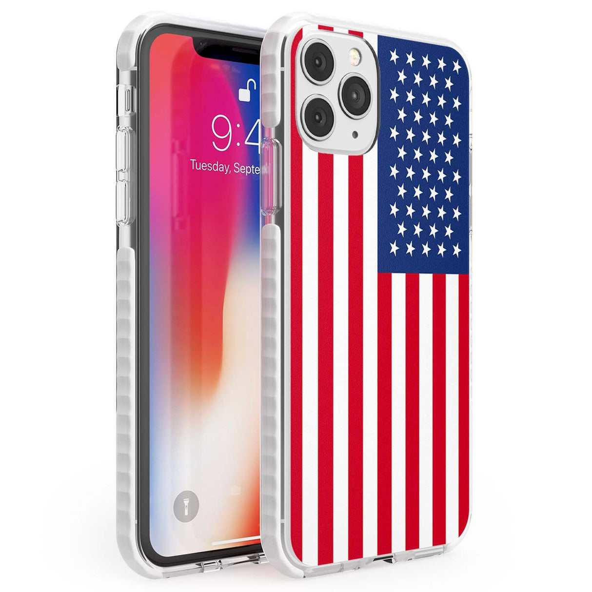 American Flag Phone Case iPhone 11 Pro Max / Impact Case,iPhone 11 Pro / Impact Case,iPhone 12 Pro / Impact Case,iPhone 12 Pro Max / Impact Case Blanc Space