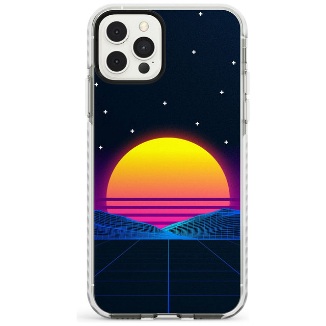 Retro Sunset Vaporwave Impact Phone Case for iPhone 11 Pro Max