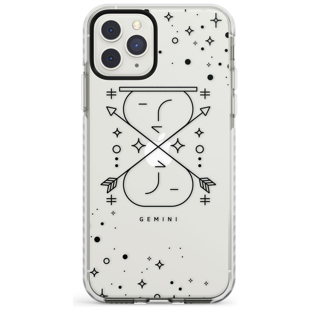 Gemini Emblem - Transparent Design Impact Phone Case for iPhone 11 Pro Max