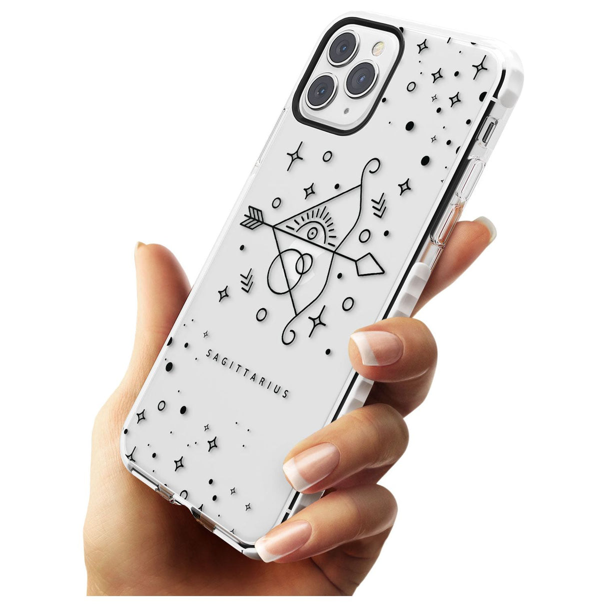 Sagittarius Emblem - Transparent Design Impact Phone Case for iPhone 11 Pro Max