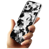 Black & White Acid Wash Tie-Dye Pattern Slim TPU Phone Case for iPhone 11 Pro Max