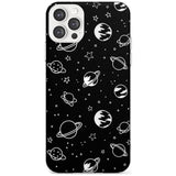 Outer Space Outlines: Clear on Black Black Impact Phone Case for iPhone 11 Pro Max