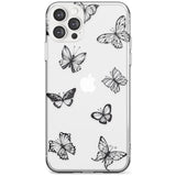 Grey Butterfly Line Pattern Slim TPU Phone Case for iPhone 11 Pro Max