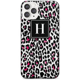 Customised Pink Monogram Leopard Spots Slim TPU Phone Case for iPhone 11 Pro Max