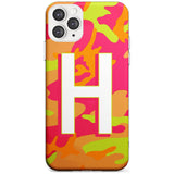 Bright Neon Camo Solid Monogram iPhone Case  Slim Case Custom Phone Case - Case Warehouse