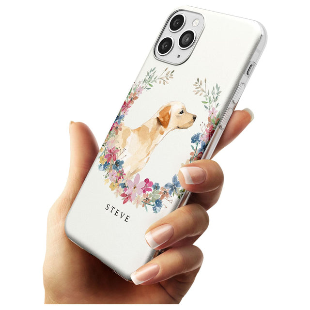 Yellow Labrador - Watercolour Dog Portrait Slim TPU Phone Case for iPhone 11 Pro Max