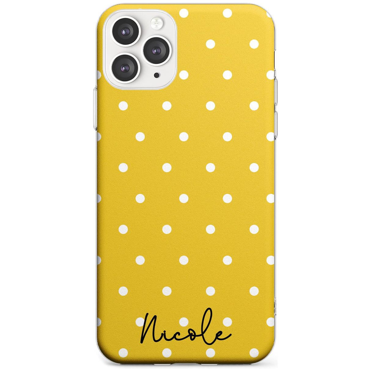 Custom Yellow Polka Dot iPhone Case  Slim Case Custom Phone Case - Case Warehouse