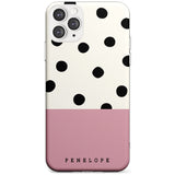 Pink Border Polka Dot iPhone Case  Slim Case Custom Phone Case - Case Warehouse