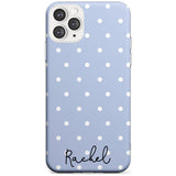 Simple Light Blue Dots iPhone Case  Slim Case Custom Phone Case - Case Warehouse