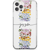 Custom Wildflower Stripe Black Impact Phone Case for iPhone 11 Pro Max