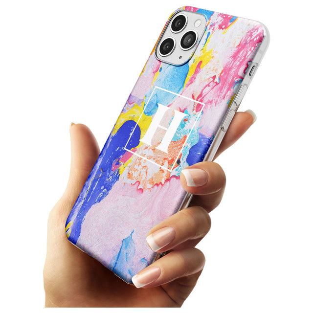 Mixed Pastels Custom Marbled Paper Slim TPU Phone Case for iPhone 11 Pro Max