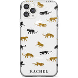 Personalised Jaguar Pattern on Transparent Slim TPU Phone Case for iPhone 11 Pro Max