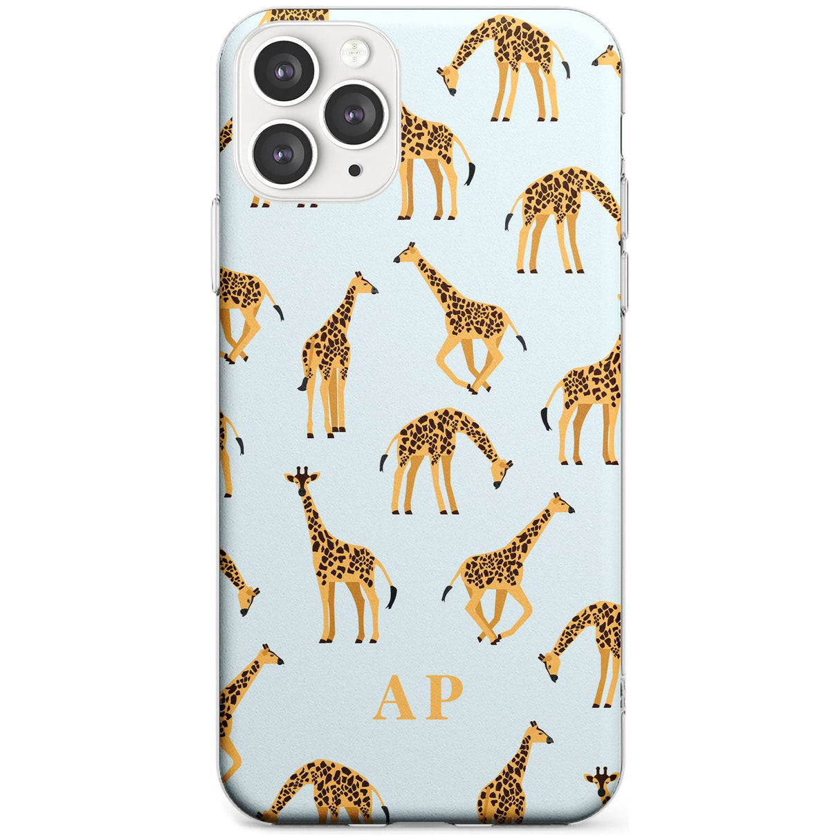 Safari Giraffe Pattern on Blue iPhone Case  Slim Case Custom Phone Case - Case Warehouse