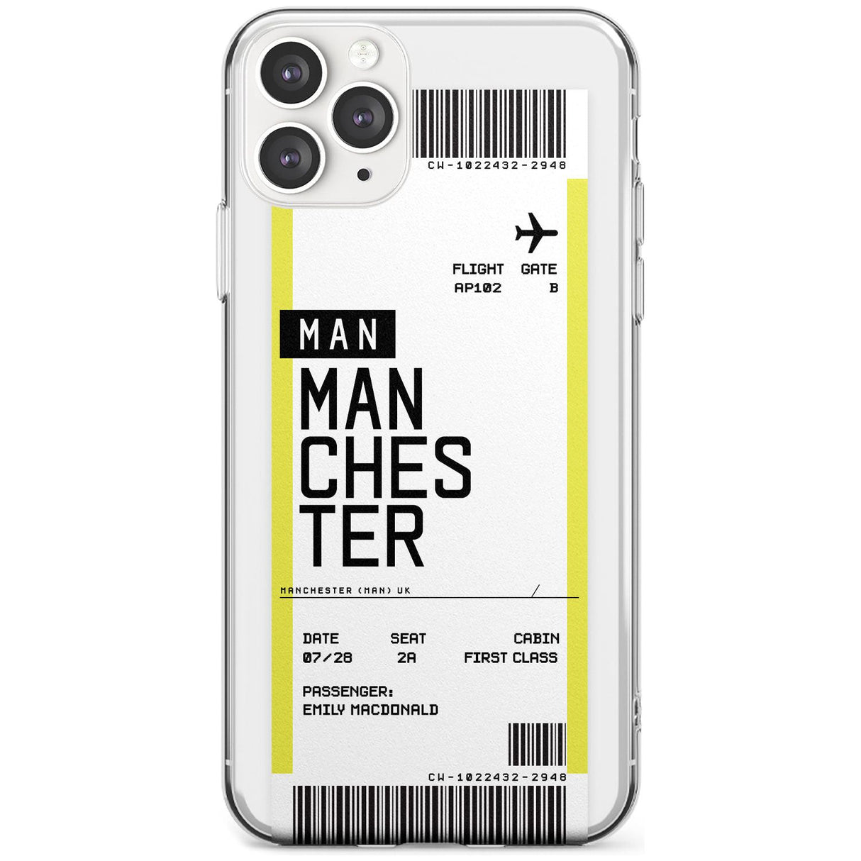 Manchester Boarding Pass  Slim Case Custom Phone Case - Case Warehouse