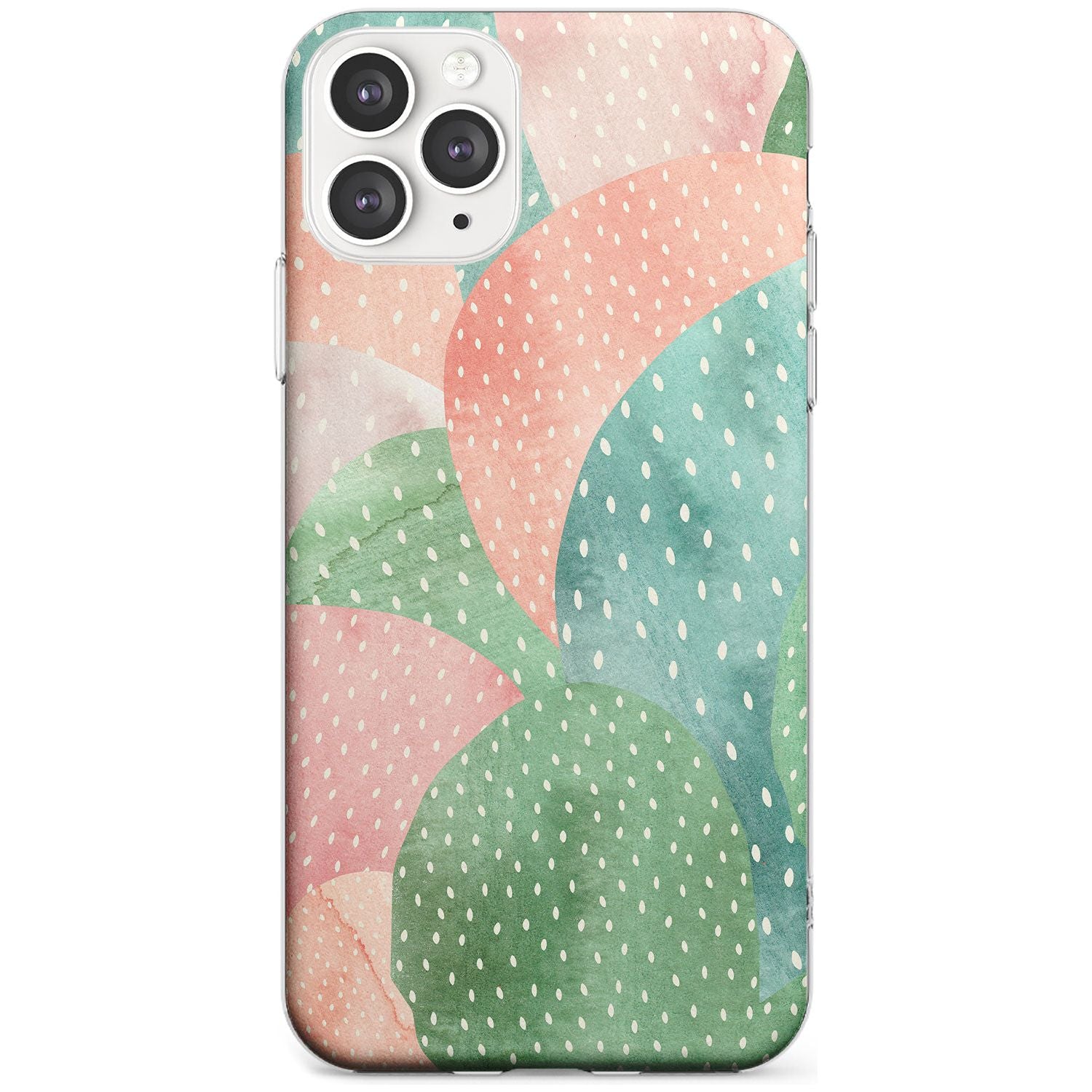 Colourful Close-Up Cacti Design Slim TPU Phone Case for iPhone 11 Pro Max