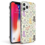 Cat Pattern Cream Phone Case iPhone 11 Pro Max / Clear Case,iPhone 11 Pro / Clear Case,iPhone 12 Pro Max / Clear Case,iPhone 12 Pro / Clear Case Blanc Space