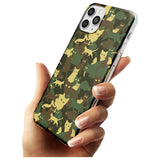 Forest Green Cat Camouflage Pattern Slim TPU Phone Case for iPhone 11 Pro Max