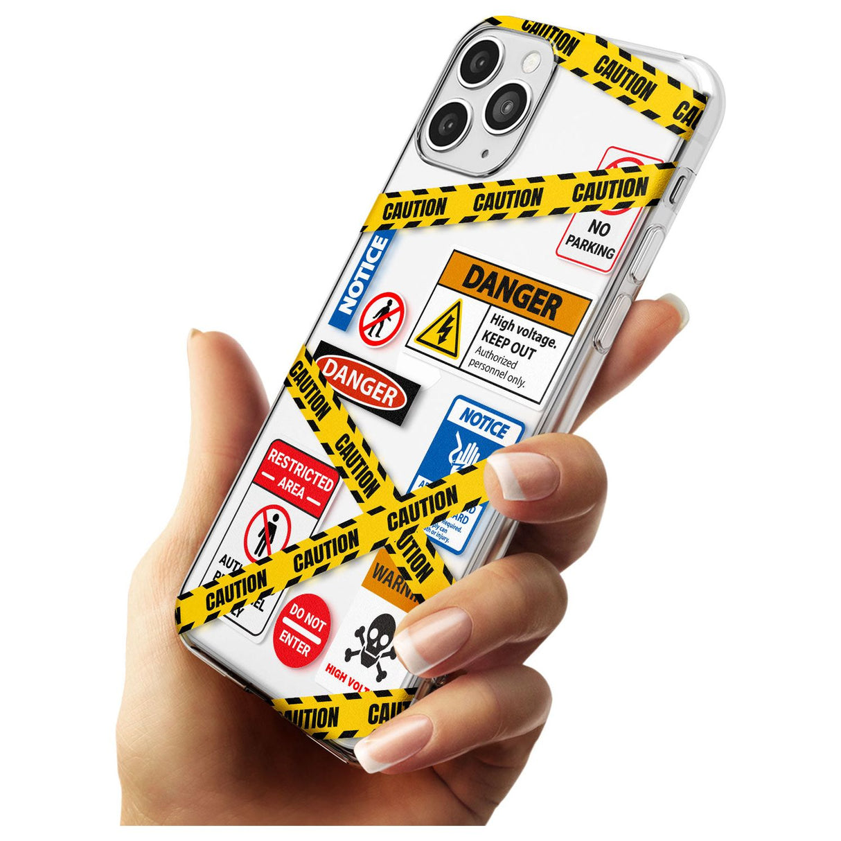 CAUTION Black Impact Phone Case for iPhone 11 Pro Max