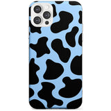 Blue and Black Cow Print Slim TPU Phone Case for iPhone 11 Pro Max